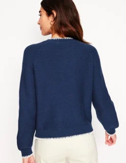 Pullover & Strickjacken | Boden Lena Pullover mit Ziernaht-Aqua Marine Marl AquaMarineMarl