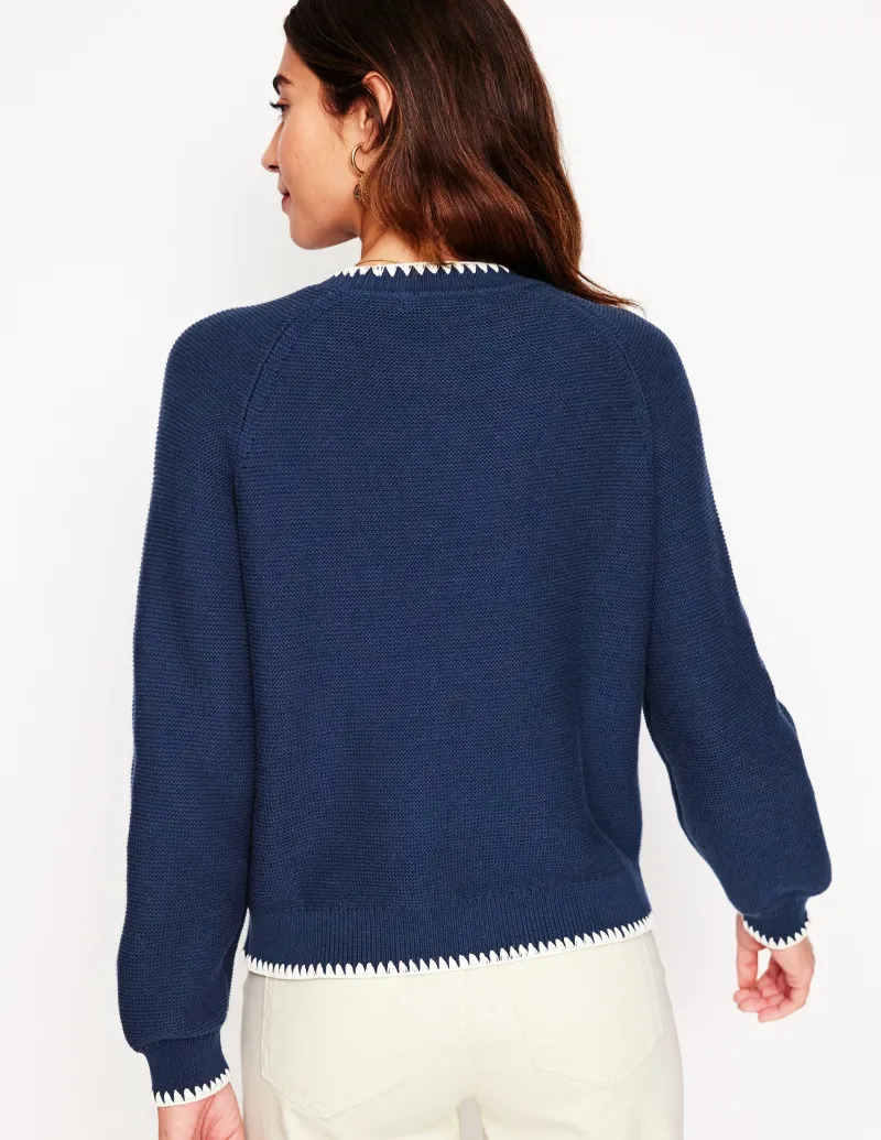 Pullover & Strickjacken | Boden Lena Pullover mit Ziernaht-Aqua Marine Marl AquaMarineMarl