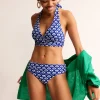 Bademode | Boden Levanzo Bikinihose mit Faltendetail-Surf The Web, Laub Geo SurfTheWeb,LaubGeo