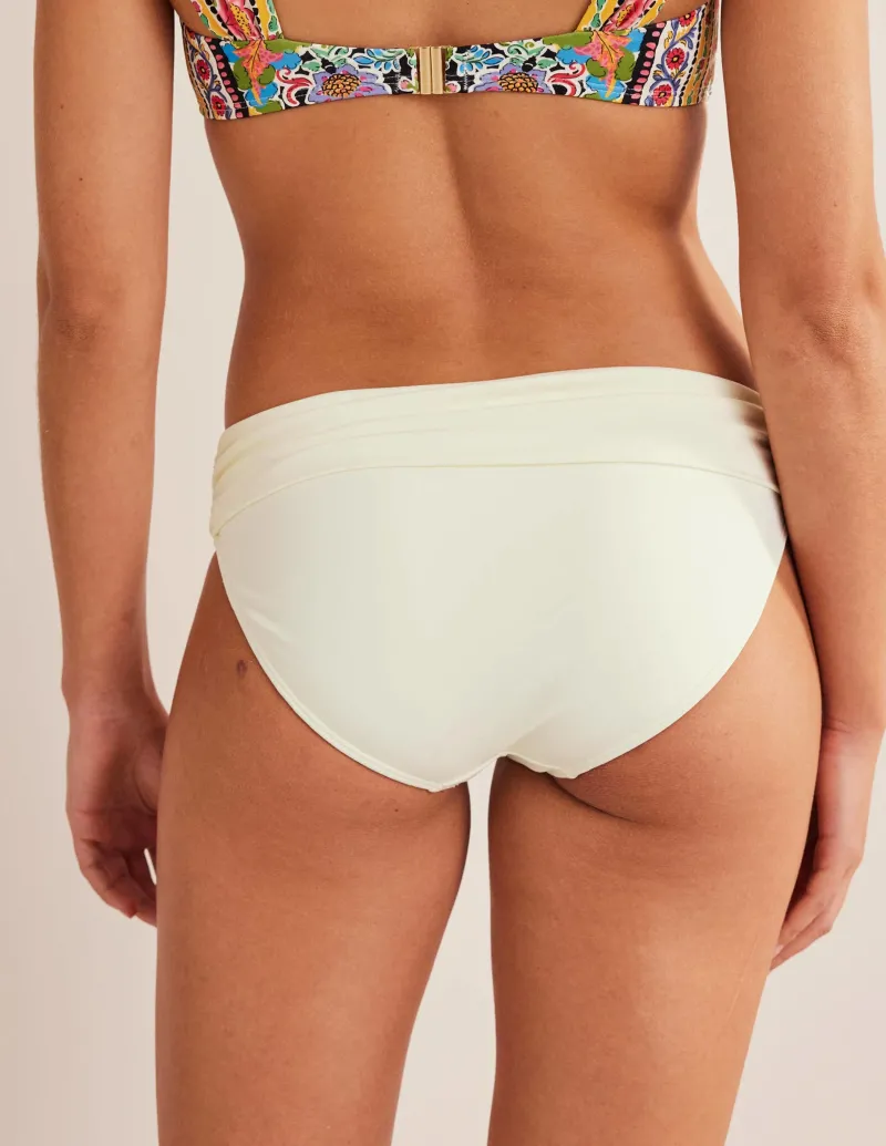 Bademode | Boden Levanzo Bikinihose mit Faltendetail- Naturweiß