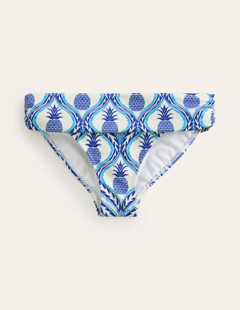 Bademode | Boden Levanzo Bikinihose mit Faltendetail-Surf The Web, Ananas Welle SurfTheWeb,AnanasWelle