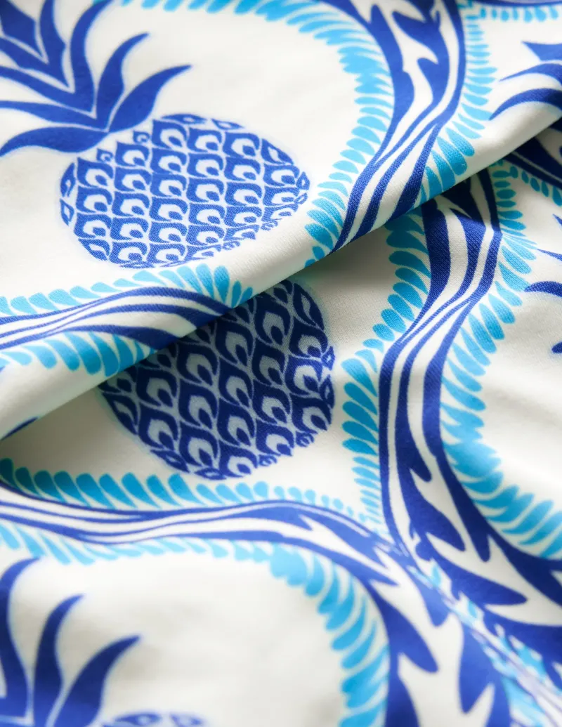 Bademode | Boden Levanzo Bikinihose mit Faltendetail-Surf The Web, Ananas Welle SurfTheWeb,AnanasWelle