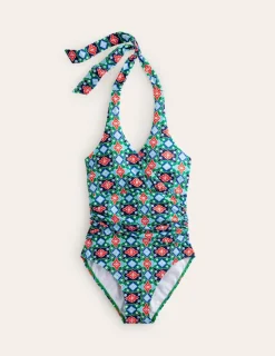 Bademode | Boden Levanzo Neckholder-Badeanzug-Bunt, Küstenfliese Bunt,Küstenfliese
