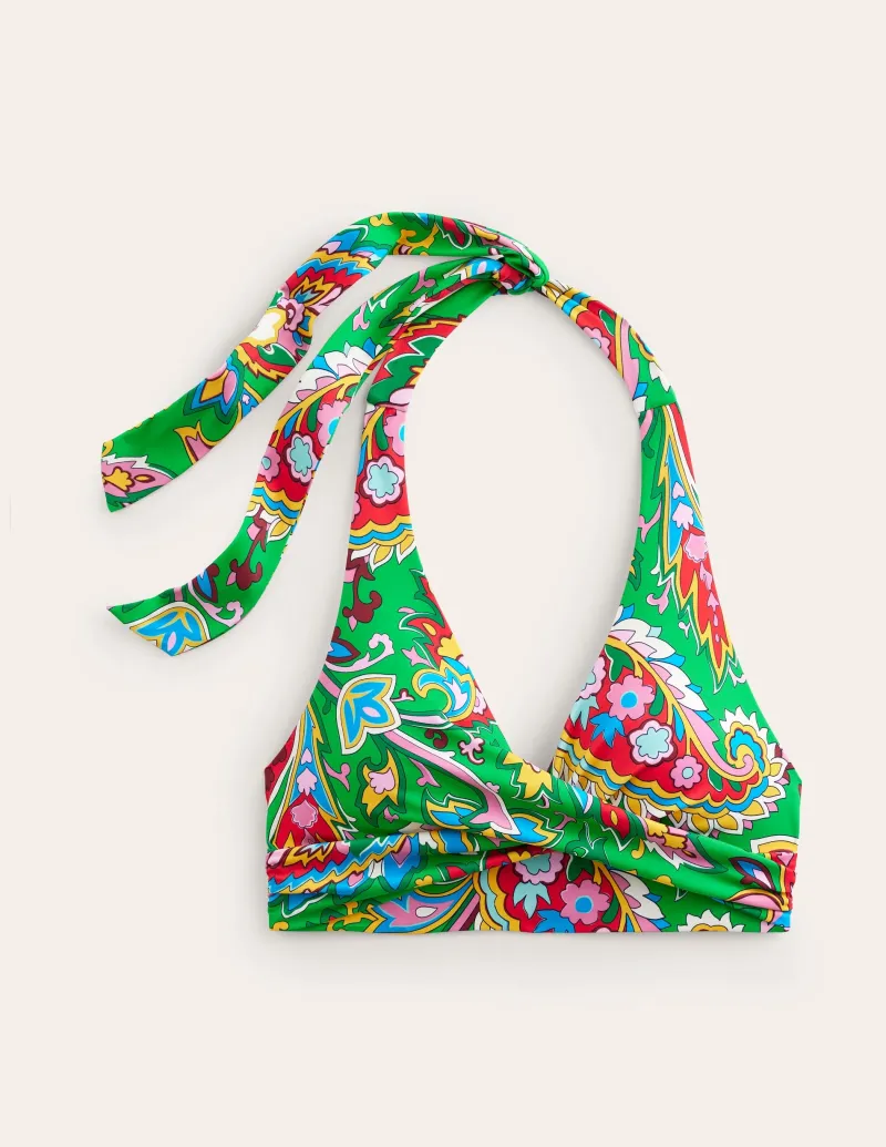 Bademode | Boden Levanzo Neckholder-Bikinioberteil-Kelly Grün, Paisley Azurblau KellyGrün,PaisleyAzurblau
