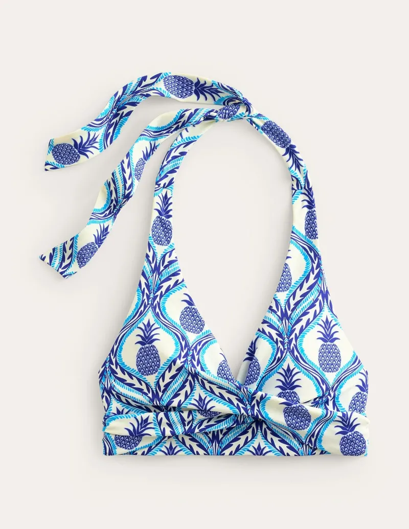 Bademode | Boden Levanzo Neckholder-Bikinioberteil-Surf The Web, Ananas Welle SurfTheWeb,AnanasWelle