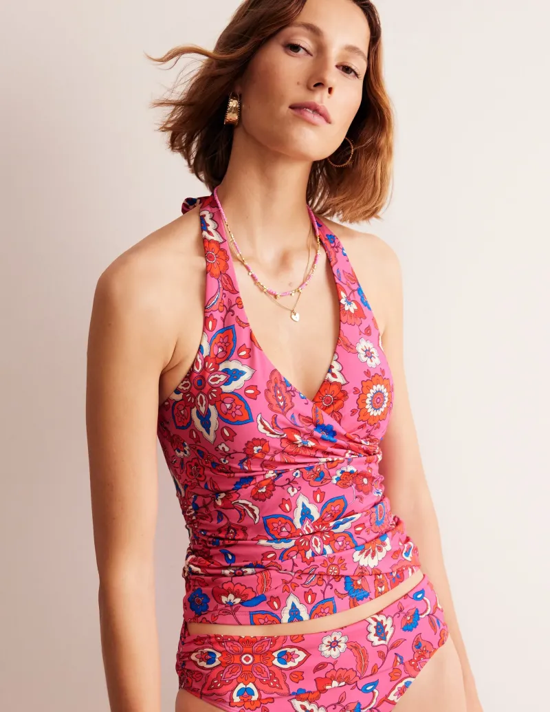 Bademode | Boden Levanzo Neckholder-Tankinioberteil-Rosa, Botanisch Welle Rosa,BotanischWelle