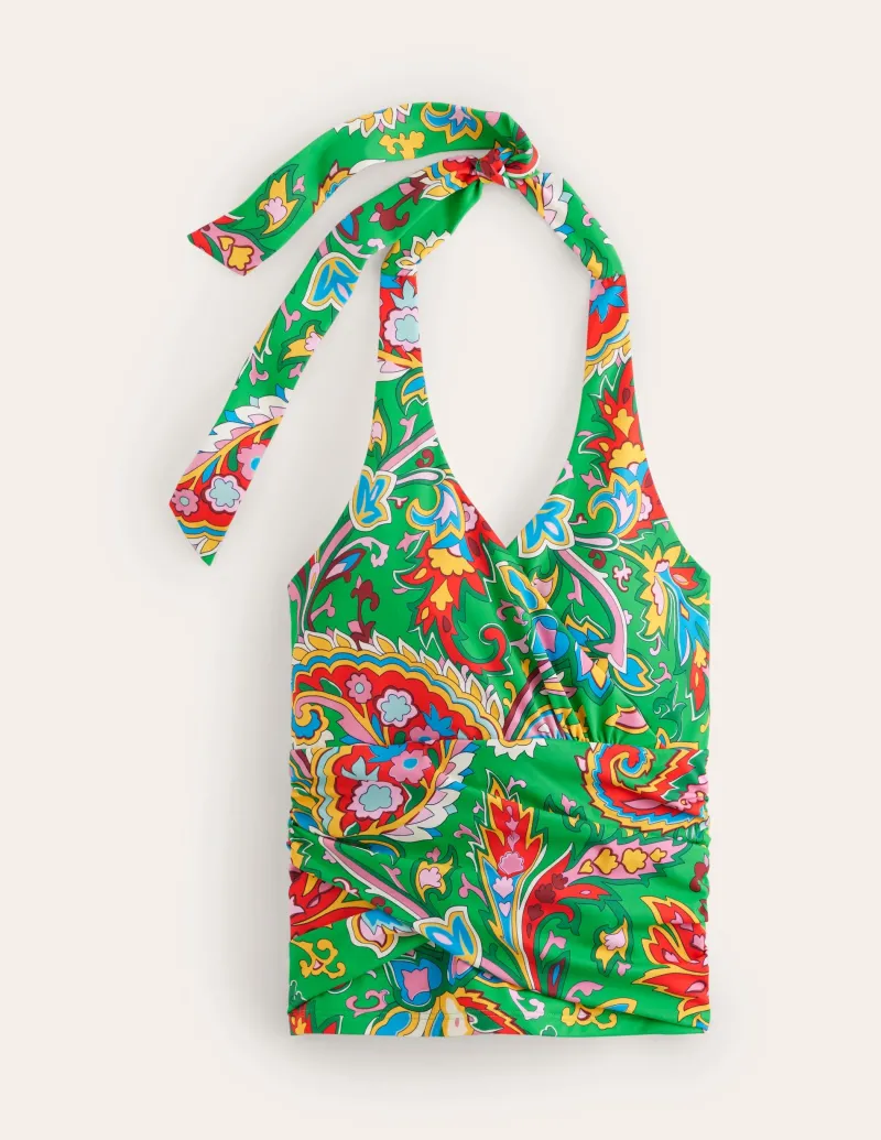 Bademode | Boden Levanzo Neckholder-Tankinioberteil-Kelly Grün, Paisley Azurblau KellyGrün,PaisleyAzurblau
