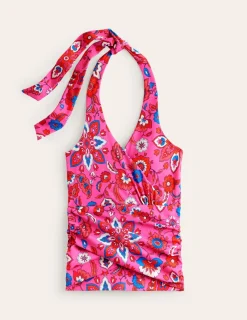 Bademode | Boden Levanzo Neckholder-Tankinioberteil-Rosa, Botanisch Welle Rosa,BotanischWelle