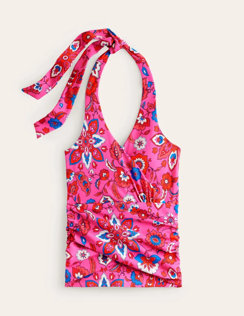Bademode | Boden Levanzo Neckholder-Tankinioberteil-Rosa, Botanisch Welle Rosa,BotanischWelle