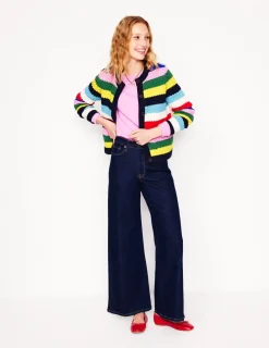 Pullover & Strickjacken | Boden Libby Strickjacke-Mohnblumenrot, Blau Bunt Mohnblumenrot,BlauBunt