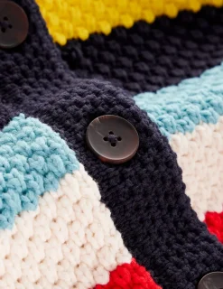 Pullover & Strickjacken | Boden Libby Strickjacke-Mohnblumenrot, Blau Bunt Mohnblumenrot,BlauBunt