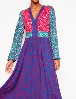 Kleider & Jumpsuits | Midi | Boden Lily Midikleid mit langen Ärmeln-Bunt, Herz-Cluster Bunt,Herz-Cluster