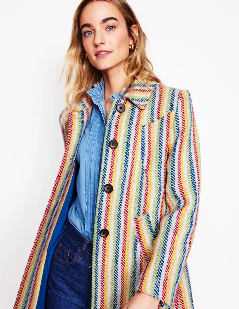 Mäntel & Jacken | Boden Lincoln Mantel mit Streifen-Regenbogen Twill Streifen RegenbogenTwillStreifen