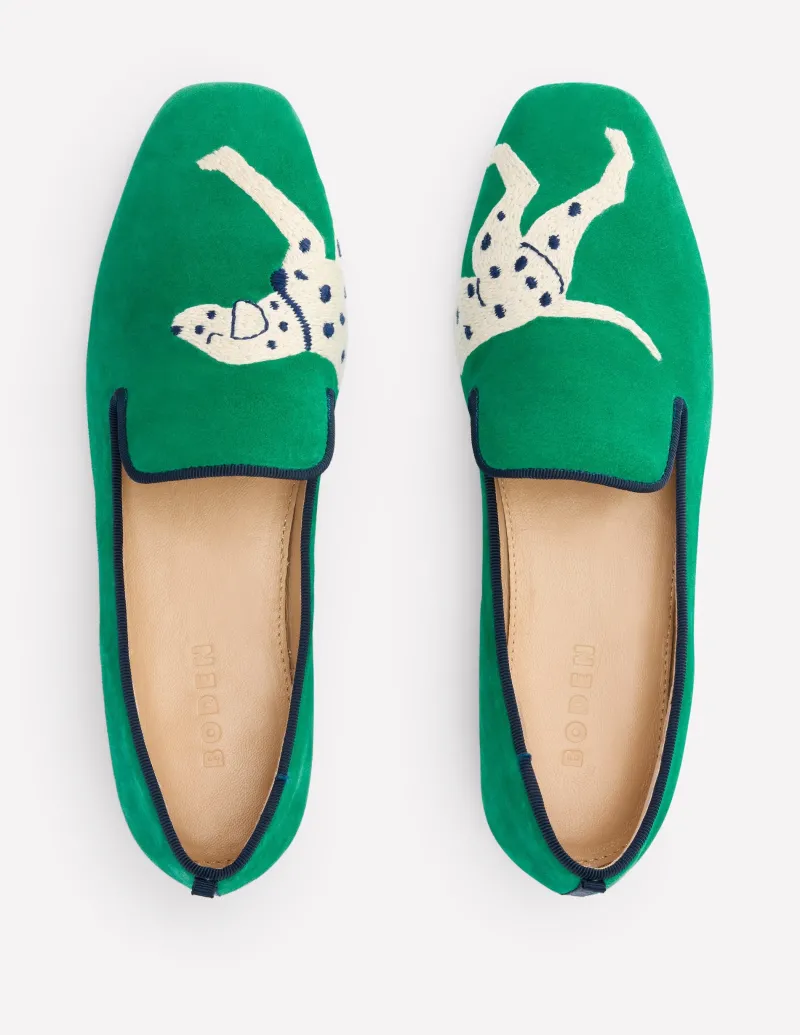 Nachtwäsche & Schlafanzüge | Loafer | Boden Loafer im Slipper-Stil-Smaragdgrün, Hund Smaragdgrün,Hund