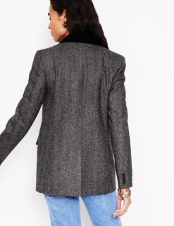 Blazer | Mäntel & Jacken | Boden Locker geschnittener Wollblazer- Fischgrät