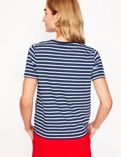 Nachtwäsche & Schlafanzüge | T-shirts & Tops | Boden Locker geschnittenes originelles T-Shirt-Französisches Marineblau, Herzen FranzösischesMarineblau,Herzen