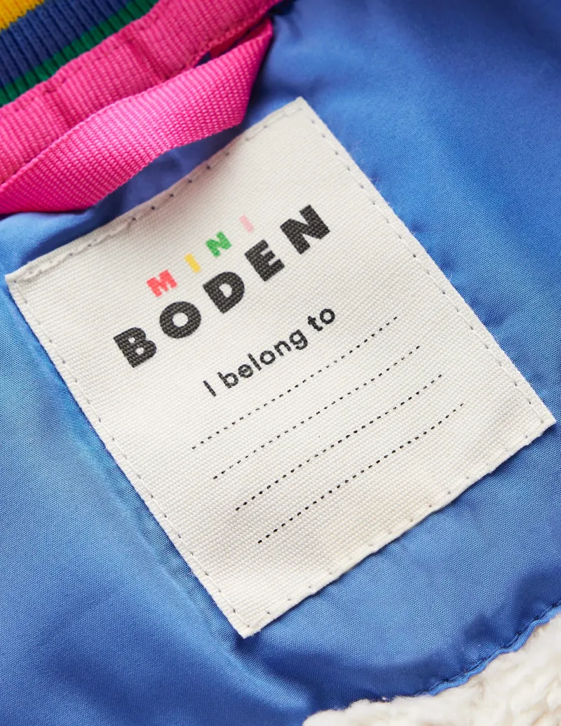 Mäntel & Jacken | Boden Lustige Bomberjacke mit Teddyfell-Futter-Pfauenfederblau Herzenexplosion PfauenfederblauHerzenexplosion