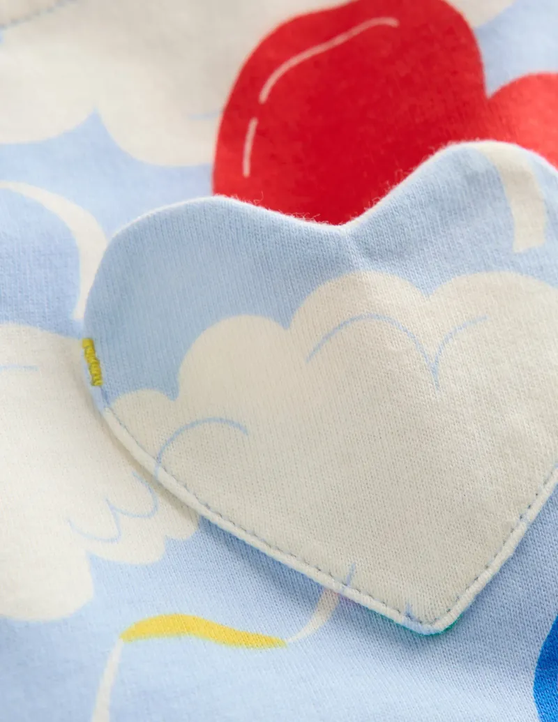 Kleider | Boden Lustiges Jerseykleid mit Herztasche-Ballon Wolken BallonWolken