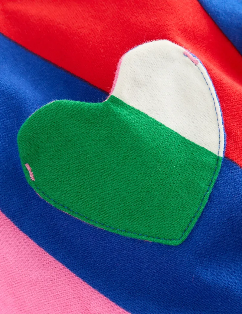 Kleider | Boden Lustiges Jerseykleid mit Herztasche- Regenbogen