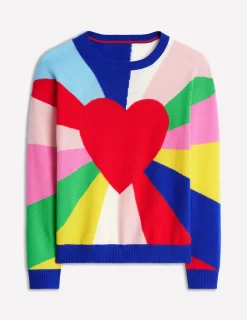 Pullover & Strickjacken | Boden Lydia Kaschmirpullover-Bunt, Herzspektrum Bunt,Herzspektrum