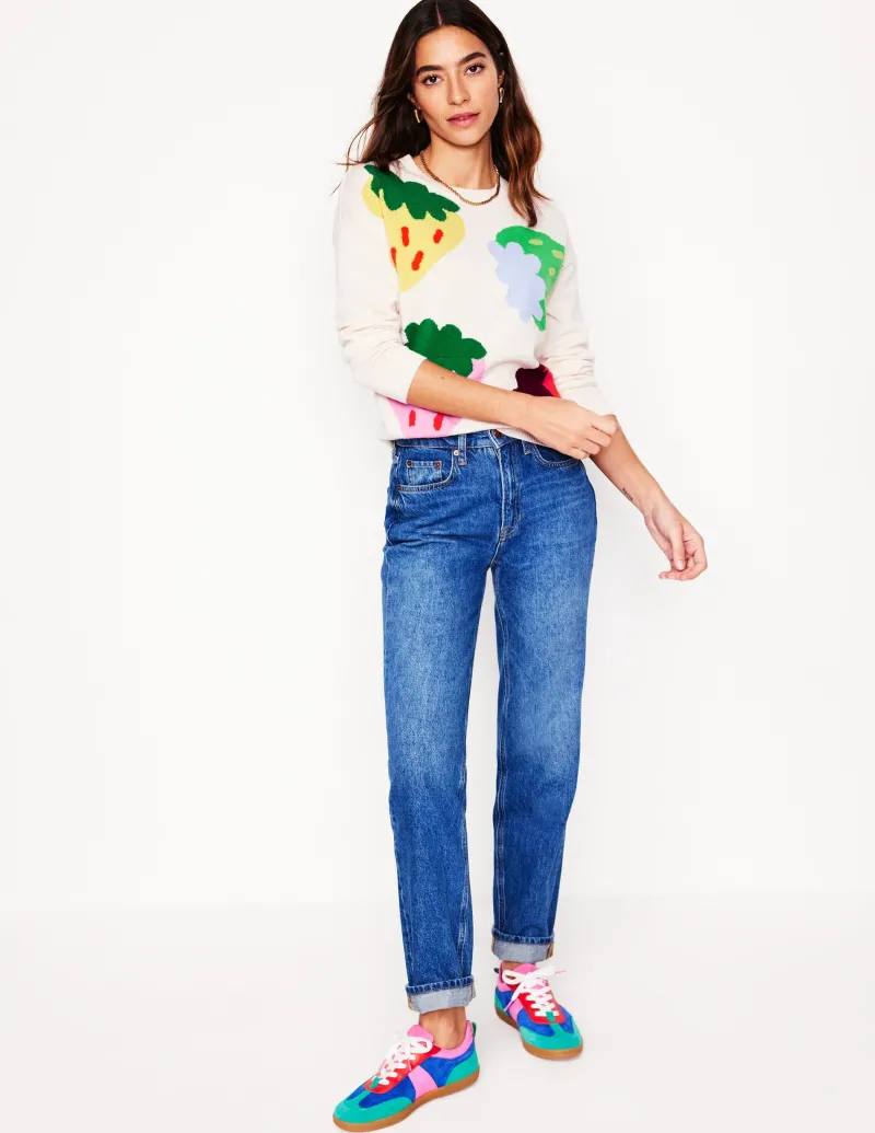 Pullover & Strickjacken | Boden Lydia Kaschmirpullover-Ecru, Erdbeeren Ecru,Erdbeeren