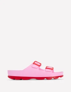 Flache Schuhe | Sandalen | Boden Lyla Pantoletten mit doppelter Schnalle- Rosa