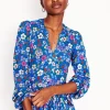 Kleider & Jumpsuits | Midi | Boden Maeve Jersey-Midikleid mit Besatz-Galerie-Blau, Blütenpracht Galerie-Blau,Blütenpracht
