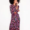 Kleider & Jumpsuits | Kleider In Petite | Boden Marcia Midi-Hemdblusenkleid aus Jersey-Bunt, Botanisches Paisleymuster Bunt,BotanischesPaisleymuster