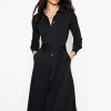 Kleider & Jumpsuits | Midi | Boden Marcia Midi-Hemdblusenkleid aus Jersey- Schwarz
