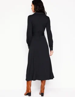 Kleider & Jumpsuits | Midi | Boden Marcia Midi-Hemdblusenkleid aus Jersey- Schwarz