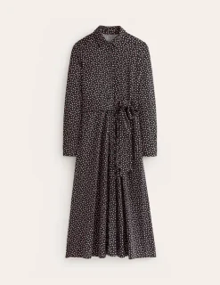 Kleider & Jumpsuits | Kleider In Petite | Boden Marcia Midi-Hemdblusenkleid aus Jersey- Black