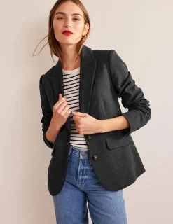 Mäntel & Jacken | Blazer | Boden Marylebone Ponte-Blazer-Anthrazit Meliert AnthrazitMeliert