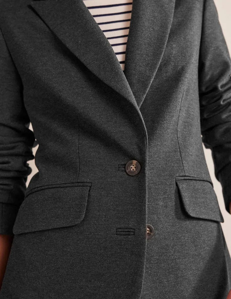 Mäntel & Jacken | Blazer | Boden Marylebone Ponte-Blazer-Anthrazit Meliert AnthrazitMeliert