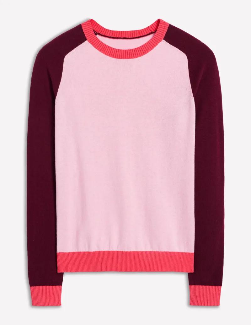 Pullover & Strickjacken | Boden Meg Pullover mit Sattelärmeln-Sanftrosa, Blockfarben Sanftrosa,Blockfarben