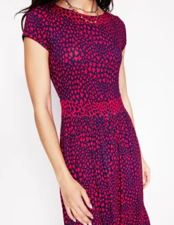 Kleider & Jumpsuits | Midi | Boden Melanie Jersey-Midikleid-Französisches Marineblau, Herz-Cluster FranzösischesMarineblau,Herz-Cluster