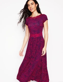 Kleider & Jumpsuits | Midi | Boden Melanie Jersey-Midikleid-Französisches Marineblau, Herz-Cluster FranzösischesMarineblau,Herz-Cluster
