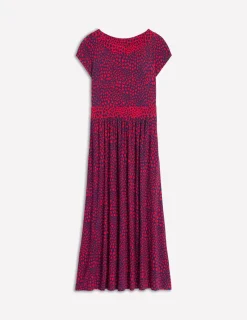 Kleider & Jumpsuits | Midi | Boden Melanie Jersey-Midikleid-Französisches Marineblau, Herz-Cluster FranzösischesMarineblau,Herz-Cluster