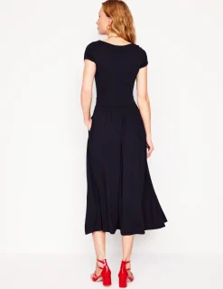 Kleider & Jumpsuits | Midi | Boden Melanie Jersey-Midikleid- Marineblaue