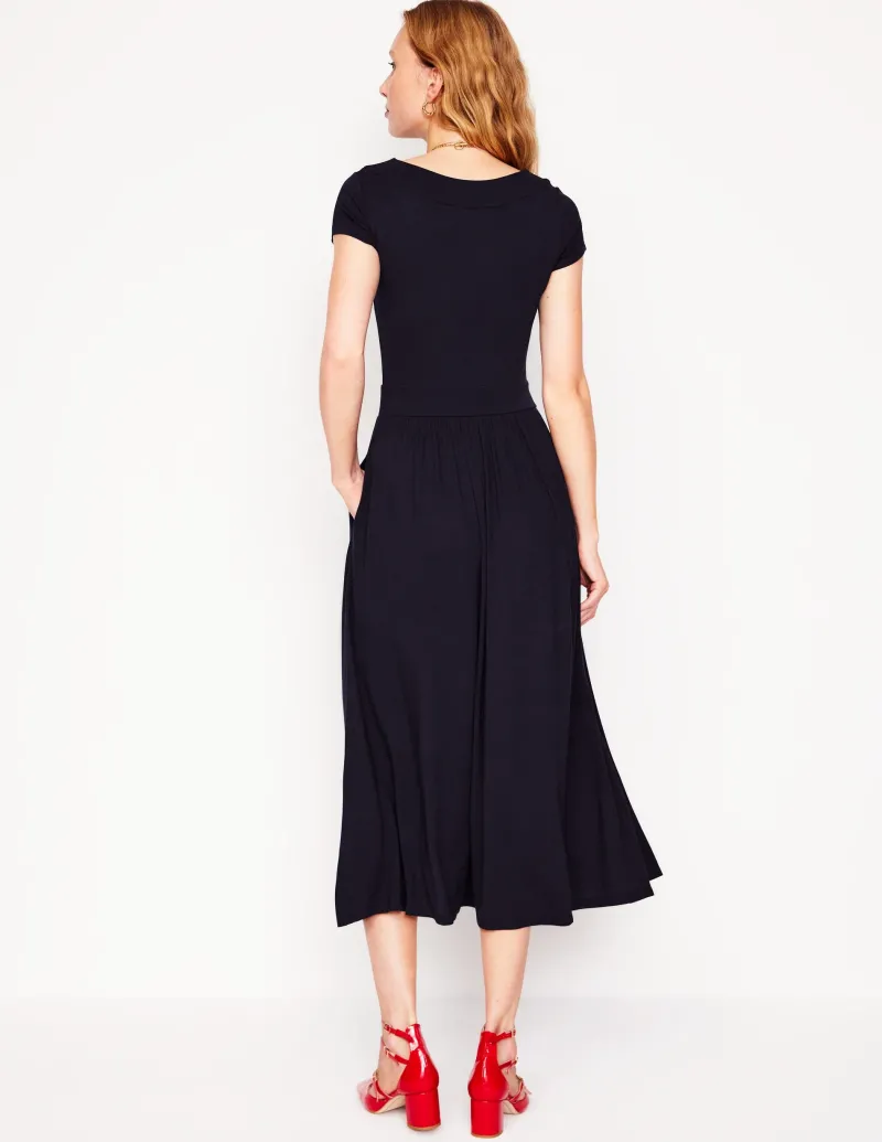 Kleider & Jumpsuits | Midi | Boden Melanie Jersey-Midikleid- Marineblaue