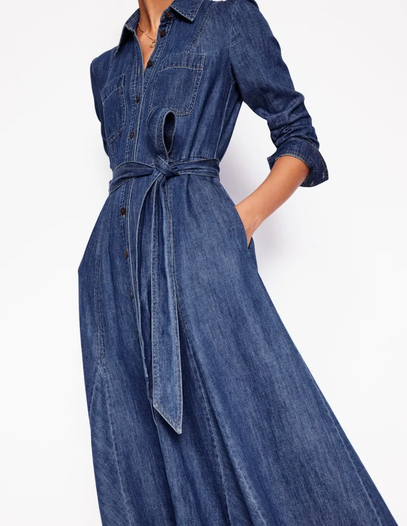 Kleider & Jumpsuits | Midi | Boden Mila Midi-Hemdblusenkleid aus Denim-Medium Vintage MediumVintage