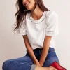 T-shirts & Tops | Oberteile | Boden Mila Oberteil mit Bommeln- Weiß