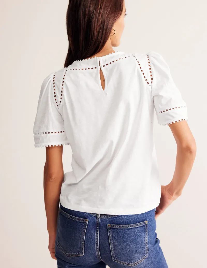 T-shirts & Tops | Oberteile | Boden Mila Oberteil mit Bommeln- Weiß