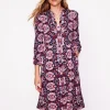 Kleider & Jumpsuits | Kleider In Petite | Boden Naomi Lockeres Jersey-Kleid-Altrosa, Motiv Bloom Trellis Altrosa,MotivBloomTrellis