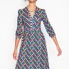 Kleider & Jumpsuits | Kleider In Petite | Boden Naomi Lockeres Jersey-Kleid-Französisches Marineblau, Blumenbeet FranzösischesMarineblau,Blumenbeet