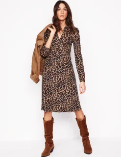 Kleider & Jumpsuits | Kleider In Petite | Boden Naomi Lockeres Jersey-Kleid-Kamelbraun, Gepard Pop Kamelbraun,GepardPop