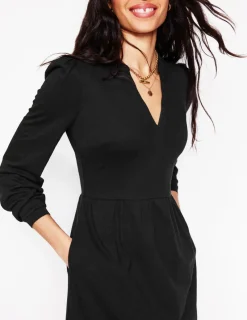Kleider & Jumpsuits | Knielang | Boden Naomi Lockeres Jersey-Kleid- Schwarz