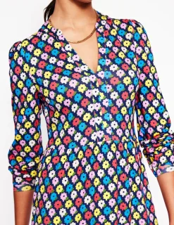 Kleider & Jumpsuits | Kleider In Petite | Boden Naomi Lockeres Jersey-Kleid-Französisches Marineblau, Blumenbeet FranzösischesMarineblau,Blumenbeet