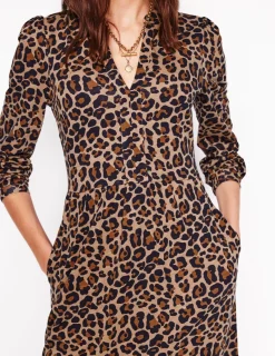 Kleider & Jumpsuits | Kleider In Petite | Boden Naomi Lockeres Jersey-Kleid-Kamelbraun, Gepard Pop Kamelbraun,GepardPop