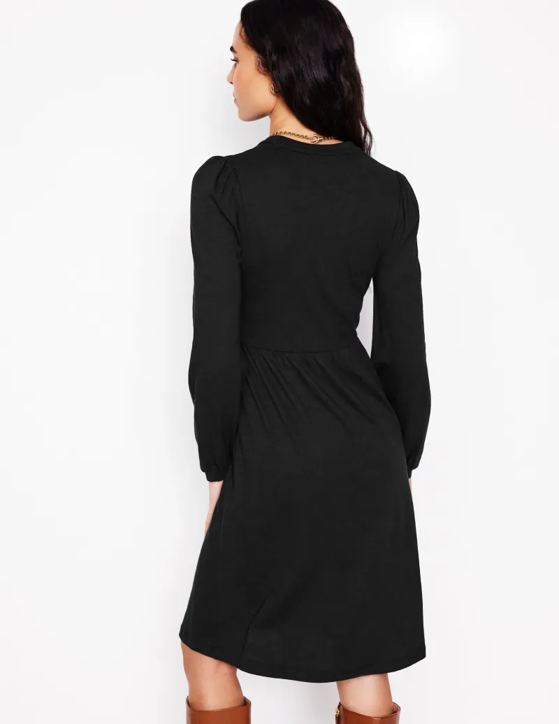 Kleider & Jumpsuits | Knielang | Boden Naomi Lockeres Jersey-Kleid- Schwarz
