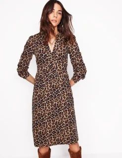 Kleider & Jumpsuits | Kleider In Petite | Boden Naomi Lockeres Jersey-Kleid-Kamelbraun, Gepard Pop Kamelbraun,GepardPop